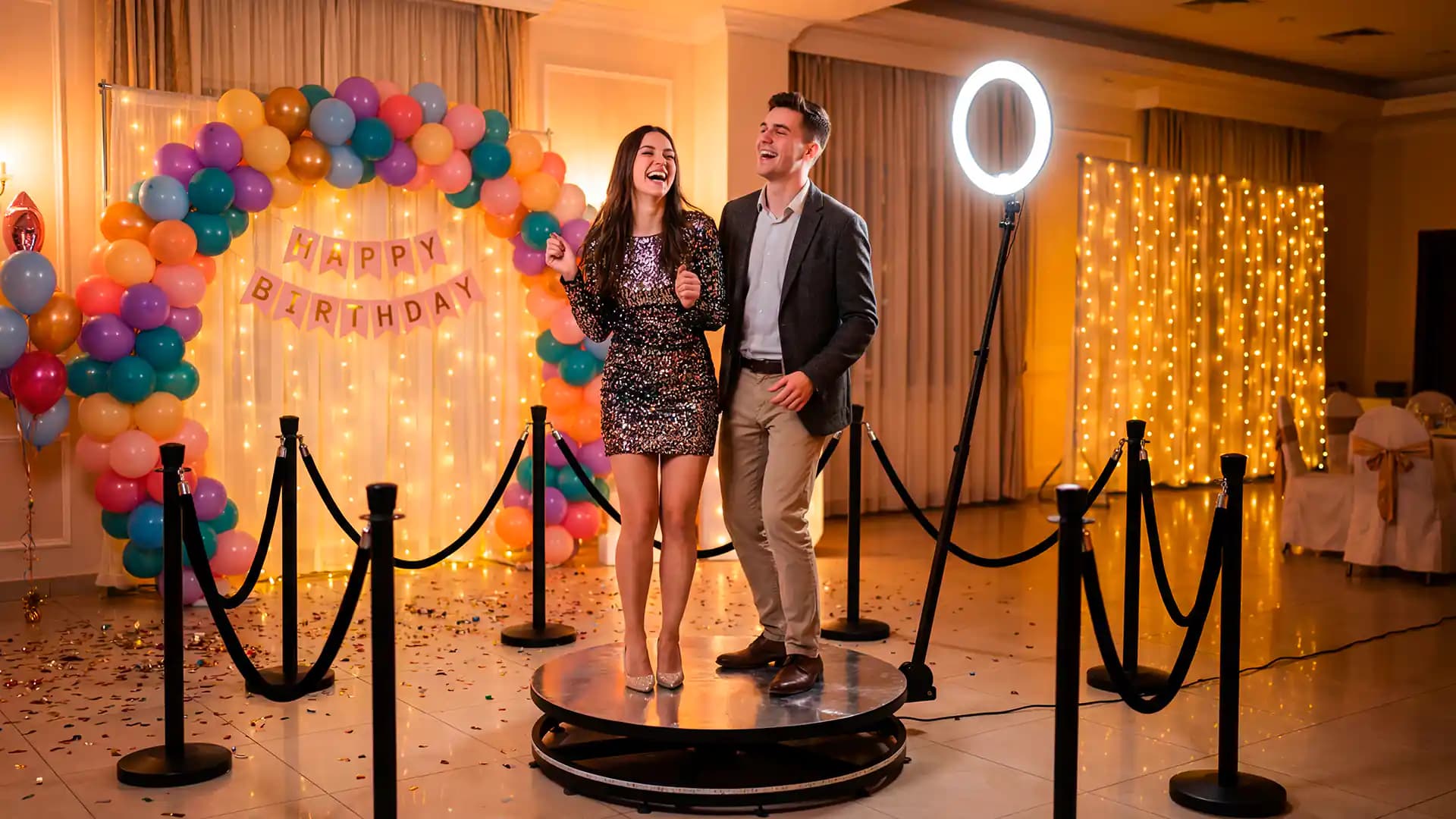 Fotomatón para cumpleaños en Albacete - Fiesta con espejo mágico y accesorios divertidos
